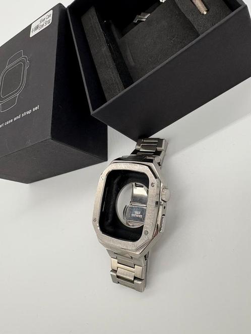 Apple Watch Stijlvolle stalen Case 44mm, Telecommunicatie, Wearable-accessoires, Zo goed als nieuw, Bandje, Ophalen of Verzenden