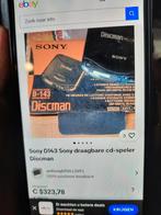 Vintage retro Sony D-143 D143 discman cdspeler draagbare, Audio, Tv en Foto, Walkmans, Discmans en Minidiscspelers, Ophalen of Verzenden
