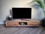 TV Dressoir - Teak White Wash 180cm, Huis en Inrichting, Kasten | Televisiemeubels, 150 tot 200 cm, Minder dan 100 cm, 25 tot 50 cm