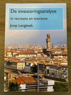 De investeringsanalyse in recreatie en toerisme, Boeken, Zo goed als nieuw, HBO, Ophalen of Verzenden, Joop Lengkeek