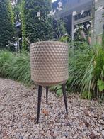 Exclusieve Gouden Bloempot met Stand, Rond, Tuin, Zo goed als nieuw, Minder dan 40 cm