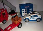 Duplo Politie ,brandweer ,zieken, vuilnis AUTO en tractor, Kinderen en Baby's, Complete set, Duplo, Ophalen of Verzenden, Zo goed als nieuw