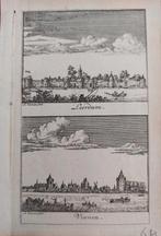 1 / Leerdam - Vyanen - Vianen Gravure A. Zeeman uit 1730, Antiek en Kunst, Ophalen of Verzenden
