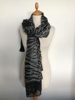 Sjaal, zwart/grijs panter motief, Kleding | Dames, Mutsen, Sjaals en Handschoenen, Verzenden, Gedragen, Sjaal