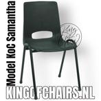 Kantinestoelen Samantha zwart stapelstoelen kuipstoelen, Everardo, Zwart, Nieuw, Info@everardo.nl