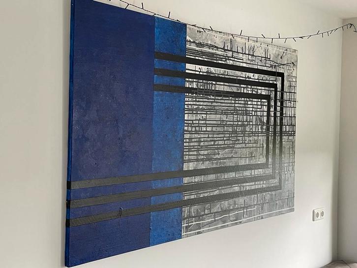Abstract Schilderij - 160x100 cm, Antiek en Kunst, Kunst | Schilderijen | Abstract, Ophalen