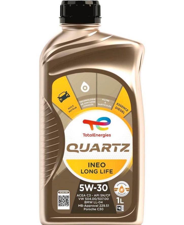 Total Quartz Ineo Longlife 5W-30 (4x1L) Nieuw (ongeopend), Auto diversen, Onderhoudsmiddelen, Ophalen of Verzenden