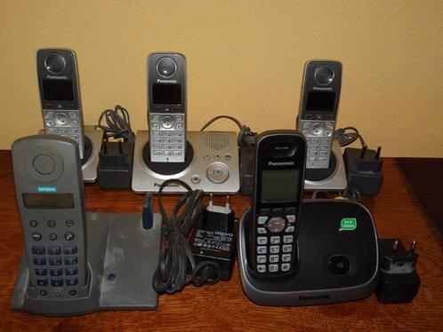 3 sets huistelefoons 2 X Panasonic en 1 X Siemens, Telecommunicatie, Vaste telefoons | Handsets en Draadloos, Gebruikt, Ophalen of Verzenden