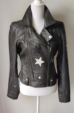 Ibana gevoerd lederen jasje donder bruin sterren ⭐ maat 40, Kleding | Dames, Jassen | Winter, Maat 38/40 (M), Bruin, Ophalen of Verzenden