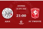 Gezocht: 2 kaarten naast elkaar Ajax- Twente 4 april 21 uur, Tickets en Kaartjes, Twee personen, April