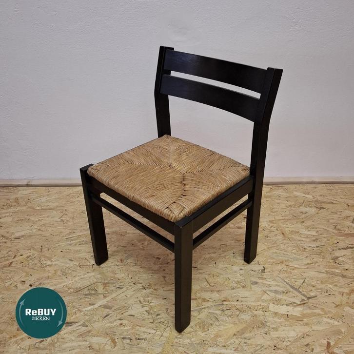 Eetkamerstoel, Huis en Inrichting, Stoelen, Gebruikt, Vijf, Zes of meer stoelen, Hout, Riet of Rotan, Bruin, Ophalen