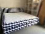 Hastens masterbed wegens emigreren aangeboden, Huis en Inrichting, Slaapkamer | Boxsprings, Verzenden, 210 cm, Tweepersoons, Zo goed als nieuw