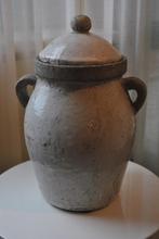 Pot met deksel, 33 cm hoog, diameter 19 cm, brocante, Ophalen of Verzenden