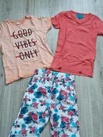 Setje we korte broek, retour en sturdy shirt maat 140, Gebruikt, Ophalen of Verzenden, Setje, Jongen