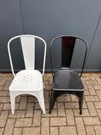 Set van 2 Stalen Stoelen | Industrieel | Wit & Zwart, Ophalen, Twee, Zwart, Zo goed als nieuw