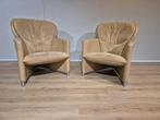 2x Leolux Excalibur Fauteuils - Leer - Alcantara - Design, Huis en Inrichting, Fauteuils, 75 tot 100 cm, Ophalen of Verzenden