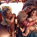 Prachtig beeldje Maria ,Jezus en st Janneke, Antiek en Kunst, Ophalen