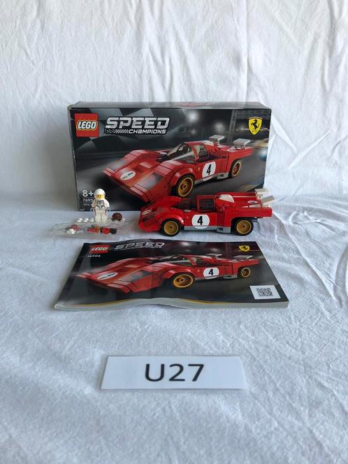U27 - Lego SC 76906 - 1970 Ferrari 512 m, Kinderen en Baby's, Speelgoed | Duplo en Lego, Zo goed als nieuw, Ophalen of Verzenden