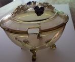 Art deco glazen bowl schaal met deksel, Ophalen