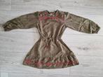 Jurkje Shoeby jurk khaki groen green dress shoeby 98 104, Meisje, Ophalen of Verzenden, Zo goed als nieuw, Jurk of Rok