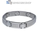 Rvs heren schakel armband 20.8 cm mannen sieraad., Ophalen of Verzenden, Nieuw, Zilver, Staal