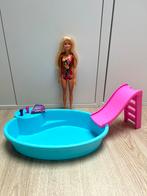 Barbie met Zwembad en Glijbaan, Ophalen, Zo goed als nieuw, Barbie