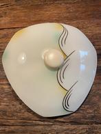 Retro plafonniere, Ophalen of Verzenden, Gebruikt, Glas