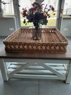 Grote rieten mand / dienblad, Ophalen, Zo goed als nieuw, Overige materialen