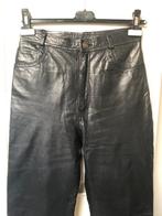 PETROL broek zwart leer 5-pocket hoge taille ZG vintage mt S, Lang, PETROL, Ophalen of Verzenden, Zwart