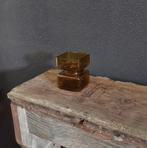 Kaarsenhouder Oost-Duits glas Vintage Antiek Retro, Ophalen of Verzenden, Glas