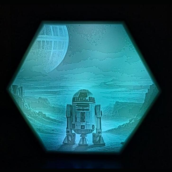 R2D2 Hexagon multi-color led lamp, Verzamelen, Star Wars, Nieuw, Gebruiksvoorwerp, Ophalen of Verzenden