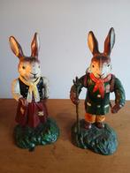 Vintage Gietijzeren Hazen Paasdecoratie - 23cm, Ophalen of Verzenden, Gebruikt