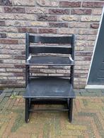 Zwarte Tripp Trapp stoel - kan nog prima mee!, Tuin en Terras, Ophalen, Gebruikt, Hout, Verstelbaar