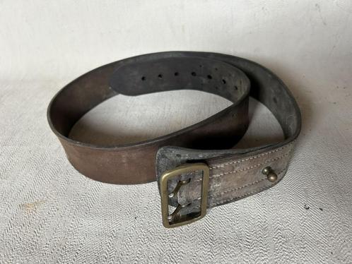 Wo2 - Belgische infanterie lederen riem, Verzamelen, Militaria | Tweede Wereldoorlog, Landmacht, Overige typen, Overige gebieden