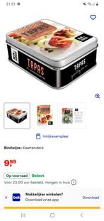 blikje met recept kaarten tapa,s nieuw !!, Ophalen of Verzenden, Nieuw