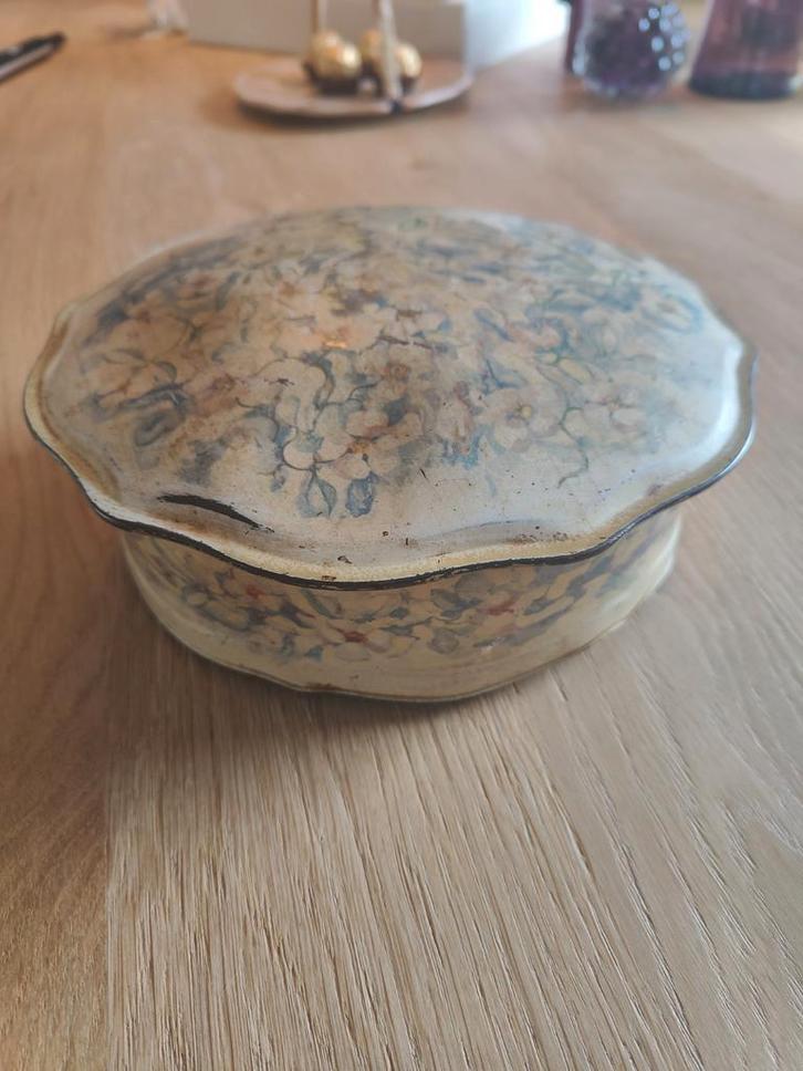 Koektrommel Brocante Landelijke Stijl Bloemen, Antiek en Kunst, Antiek | Overige Antiek, Ophalen of Verzenden