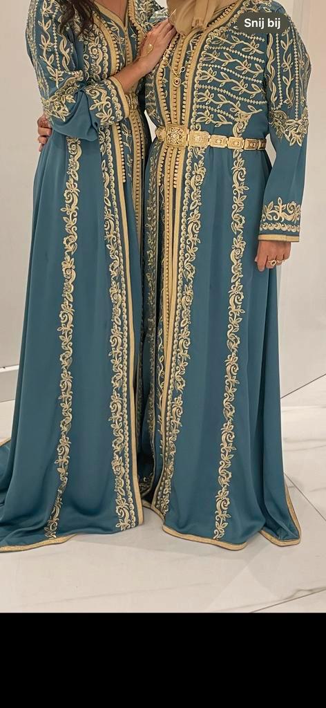 TAKSHITA ‘s (Moeder & Dochter), Kleding | Dames, Jurken, Zo goed als nieuw, Maat 36 (S), Blauw, Onder de knie, Ophalen of Verzenden