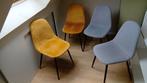 Kwantum eetkamerstoelen grijs en geel, Huis en Inrichting, Stoelen, Ophalen, Zo goed als nieuw