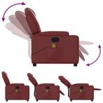 372400P3 massagestoel wijnrood kunstleer, Huis en Inrichting, Fauteuils, Ophalen, Overige materialen, Gebruikt, Tijdloos, basic