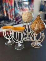 Handgeblazen Jozefina Krosno set 4 stuks, Antiek en Kunst, Antiek | Glas en Kristal, Verzenden