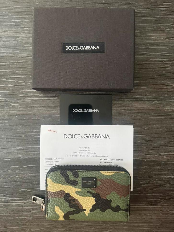 Dolce&Gabbana  camouflage wallet, Sieraden, Tassen en Uiterlijk, Portemonnees, Nieuw, Dolce & Gabbana, Groen, Leer, Ophalen