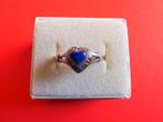 Mooie Fijne Zilveren Ring met Lapis Lazuli - Hartje, Verzenden, Zilver, Ring, Met edelsteen