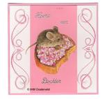 3D Kaart Geboorte 3  Beschuit met muisjes Roze, Ophalen of Verzenden, Nieuw