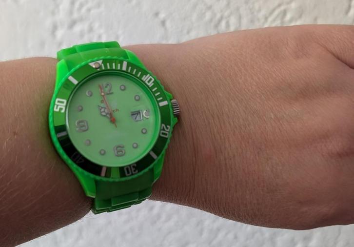 Ice watch horloge groen, Sieraden, Tassen en Uiterlijk, Horloges | Heren, Gebruikt, Polshorloge, Overige merken, Kunststof, Ophalen of Verzenden