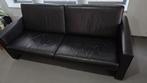 Zwarte echt lederen 2,5zits bankstel zr goede staat. Gratis!, Huis en Inrichting, Banken | Bankstellen, Ophalen, Tweepersoons