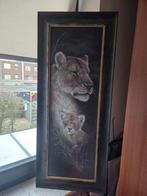 Schilderij leeuw met welp, Ophalen