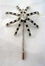 Spin, hoedenpen, stick pin, zilverkleur met strass (7899-473, Ophalen, Overige materialen, Zo goed als nieuw, Zilver
