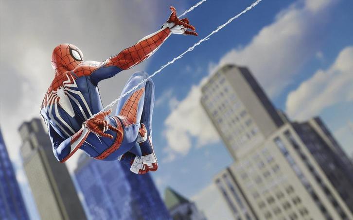 Spiderman Vlies Behang Web Shooting - 400x250 - Gratis verze, Huis en Inrichting, Stoffering | Behang, Blauw, Rood, Grijs, 10 tot 25 m²
