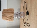 Tafellamp glas/raffia, Ophalen, Zo goed als nieuw, Glas, Minder dan 50 cm