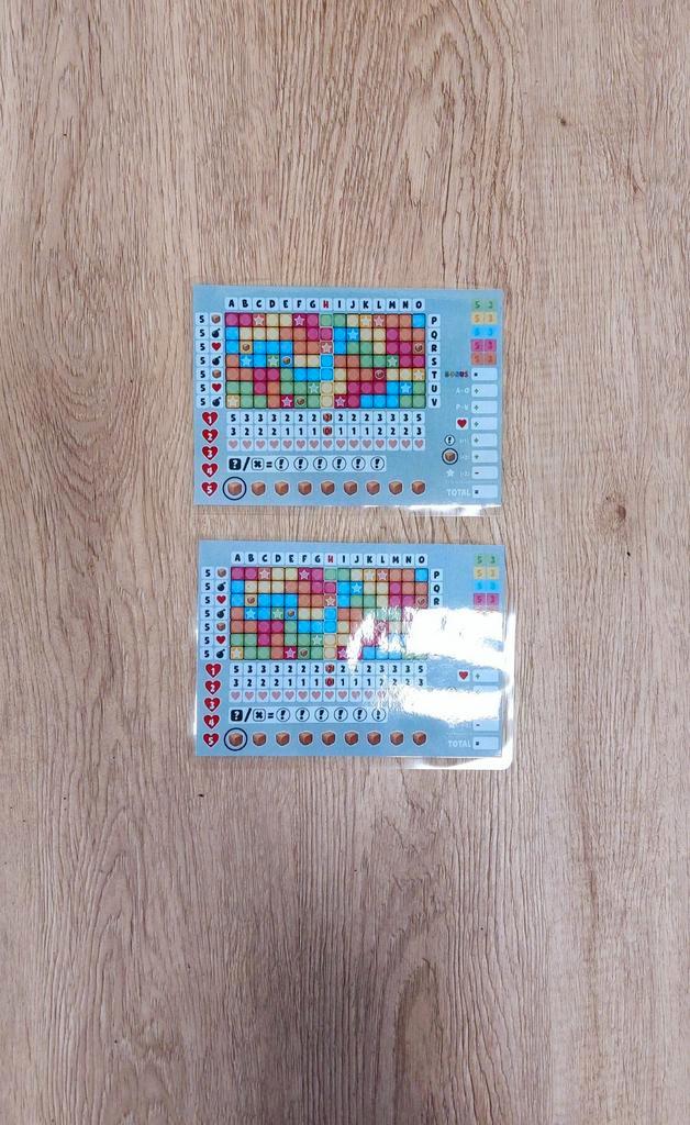 Herbruikbare scorevellen van het spel 'keer op keer' 2, Hobby en Vrije tijd, Gezelschapsspellen | Overige, Nieuw, Een of twee spelers